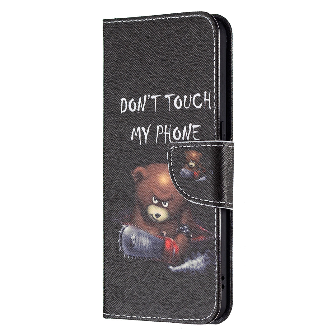 Pattern Printing Drop-Resistant Magnetic Leather Wallet Case with Stand for Oppo Reno6 5G