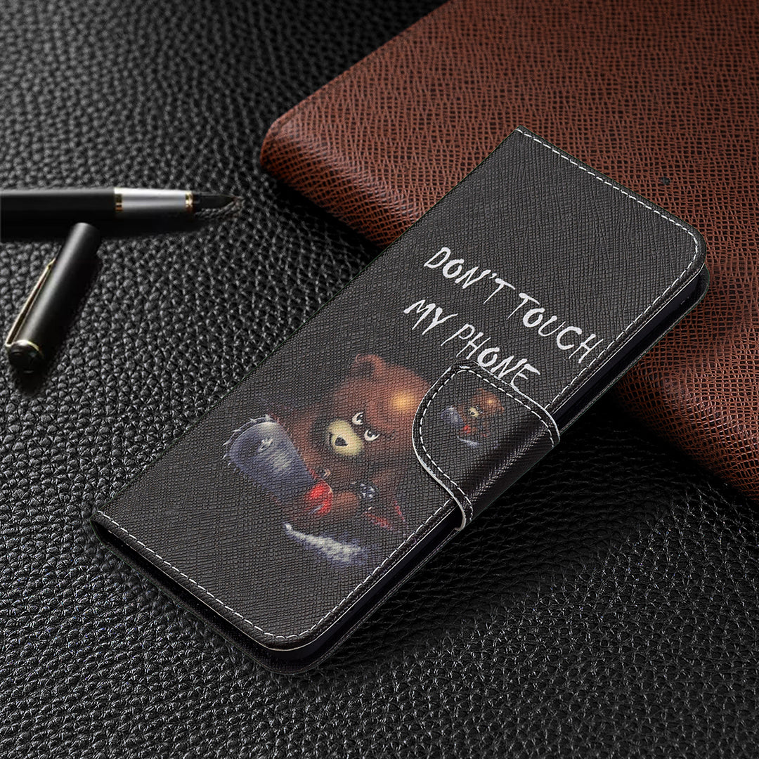 Pattern Printing Drop-Resistant Magnetic Leather Wallet Case with Stand for Oppo Reno6 5G