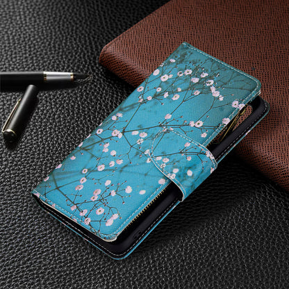 Dual-Sided Magnetic Clasp Zippered Wallet Design BF03 Leather Stand Phone Cover with Vivid Pattern Printing for Oppo Reno5 Z 5G/F19 Pro+ 5G/A94 5G