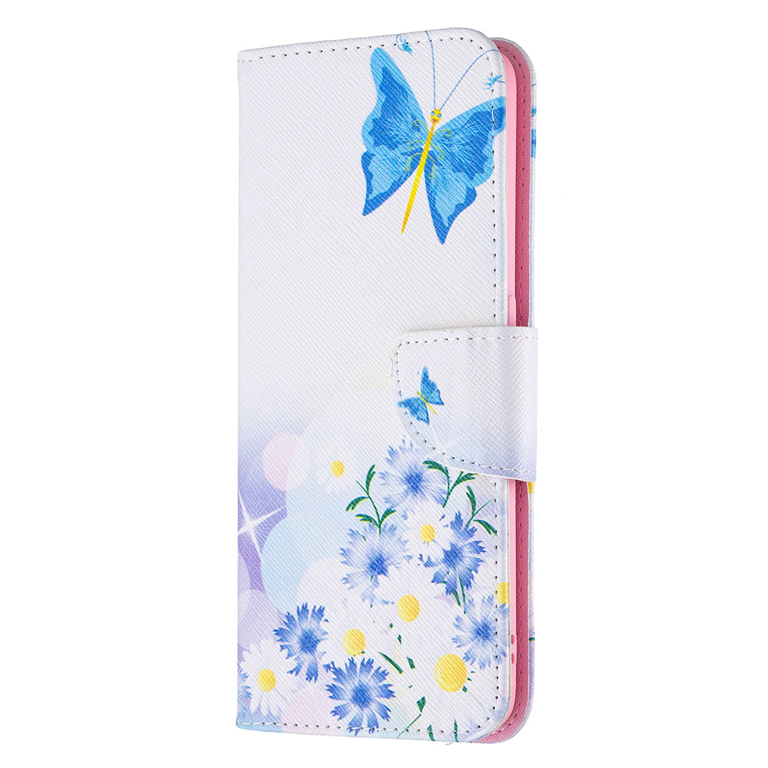 Magnetic Closure Wallet Pattern Printing Leather Stand Case for Oppo A94 5G/F19 Pro+ 5G/Reno5 Z 5G