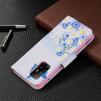 Magnetic Closure Wallet Pattern Printing Leather Stand Case for Oppo A94 5G/F19 Pro+ 5G/Reno5 Z 5G