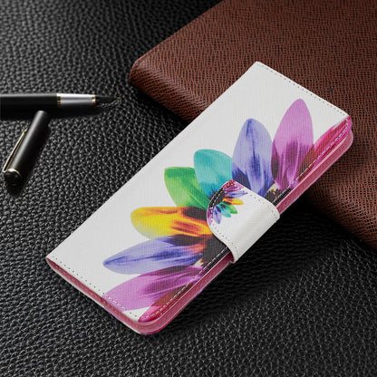 Magnetic Closure Wallet Pattern Printing Leather Stand Case for Oppo A94 5G/F19 Pro+ 5G/Reno5 Z 5G