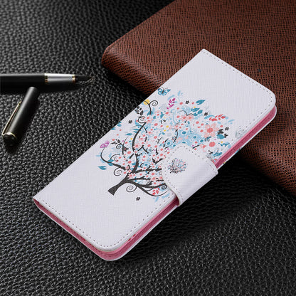 Magnetic Closure Wallet Pattern Printing Leather Stand Case for Oppo A94 5G/F19 Pro+ 5G/Reno5 Z 5G