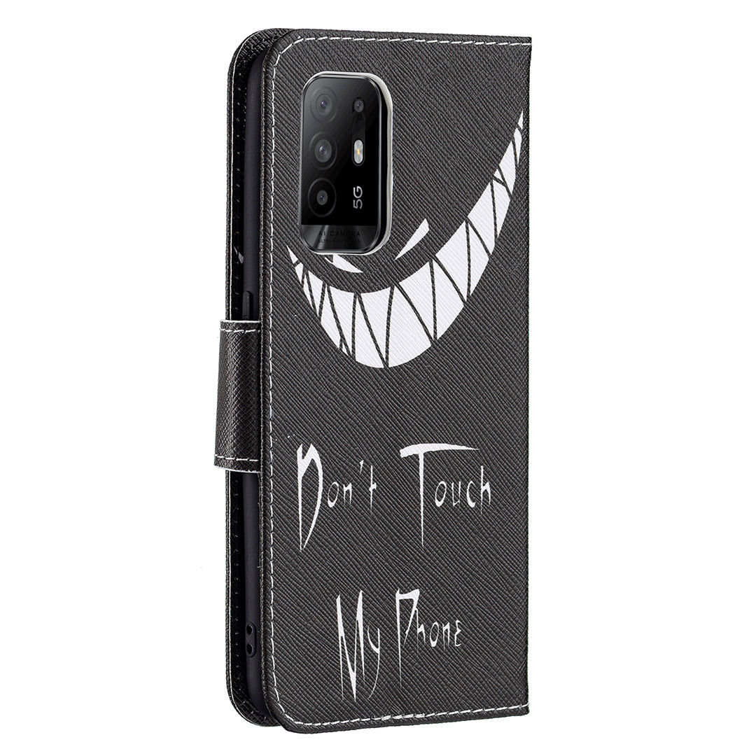 Magnetic Closure Wallet Pattern Printing Leather Stand Case for Oppo A94 5G/F19 Pro+ 5G/Reno5 Z 5G