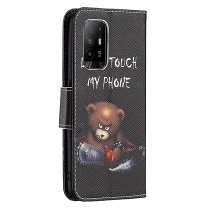 Magnetic Closure Wallet Pattern Printing Leather Stand Case for Oppo A94 5G/F19 Pro+ 5G/Reno5 Z 5G