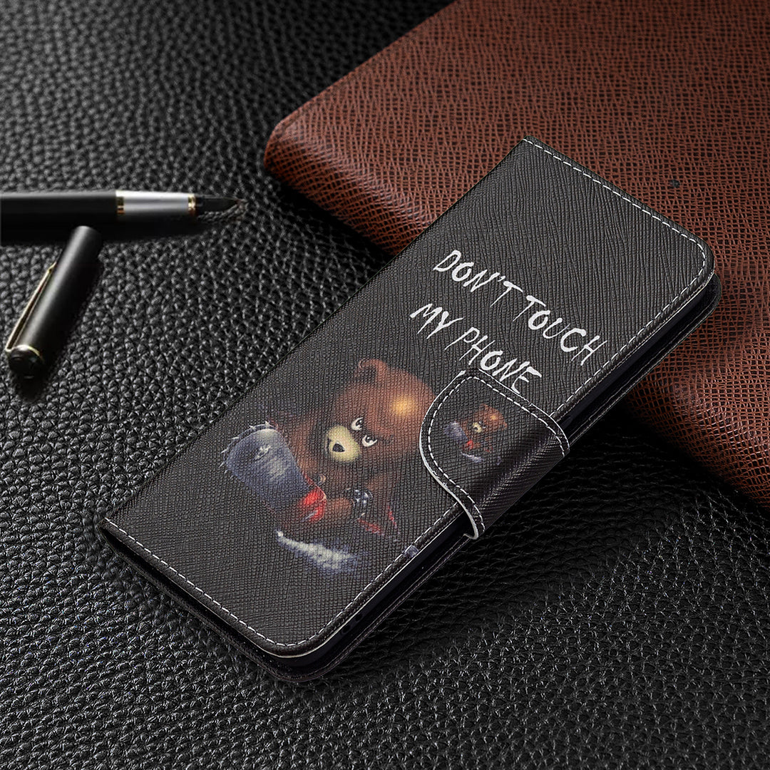 Magnetic Closure Wallet Pattern Printing Leather Stand Case for Oppo A94 5G/F19 Pro+ 5G/Reno5 Z 5G