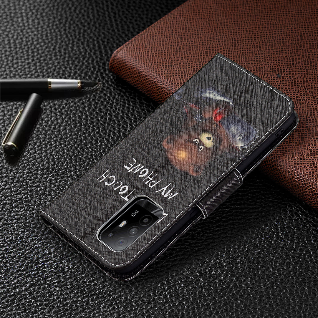 Magnetic Closure Wallet Pattern Printing Leather Stand Case for Oppo A94 5G/F19 Pro+ 5G/Reno5 Z 5G