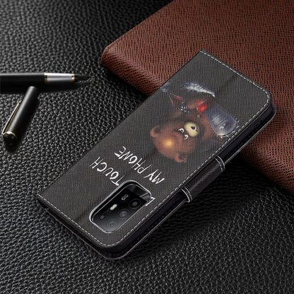 Magnetic Closure Wallet Pattern Printing Leather Stand Case for Oppo A94 5G/F19 Pro+ 5G/Reno5 Z 5G