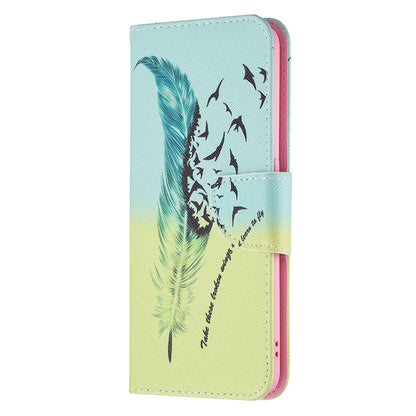 Magnetic Closure Wallet Pattern Printing Leather Stand Case for Oppo A94 5G/F19 Pro+ 5G/Reno5 Z 5G