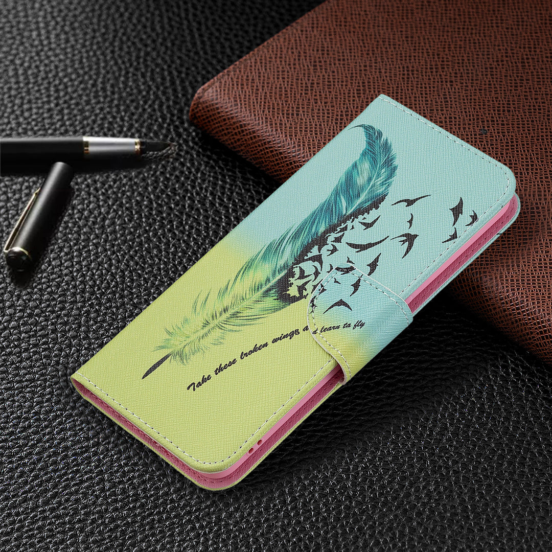 Magnetic Closure Wallet Pattern Printing Leather Stand Case for Oppo A94 5G/F19 Pro+ 5G/Reno5 Z 5G