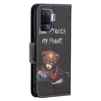 Pattern Printing Leather + Soft TPU Inner Case with Wallet Stand for Oppo A94/Reno5 F/F19 Pro