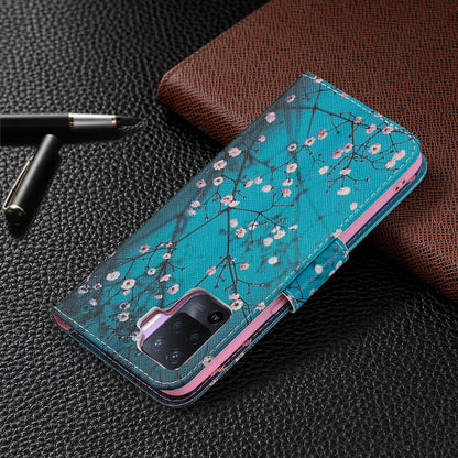 Pattern Printing Leather + Soft TPU Inner Case with Wallet Stand for Oppo A94/Reno5 F/F19 Pro