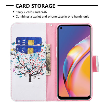 Pattern Printing Leather + Soft TPU Inner Case with Wallet Stand for Oppo A94/Reno5 F/F19 Pro