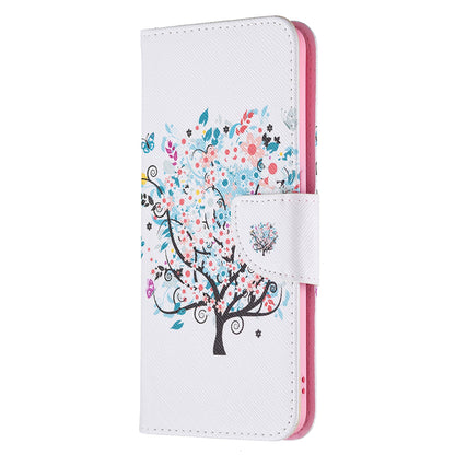 Pattern Printing Leather + Soft TPU Inner Case with Wallet Stand for Oppo A94/Reno5 F/F19 Pro