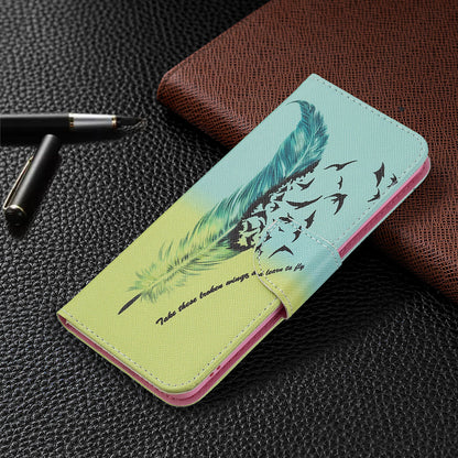 Pattern Printing Leather + Soft TPU Inner Case with Wallet Stand for Oppo A94/Reno5 F/F19 Pro