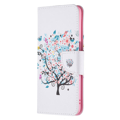 Pattern Printing Good Hand -Hold Feeling Leather Wallet Stand Case for Oppo A74 5G/A93 5G/A54 5G