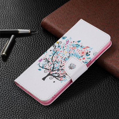 Pattern Printing Good Hand -Hold Feeling Leather Wallet Stand Case for Oppo A74 5G/A93 5G/A54 5G