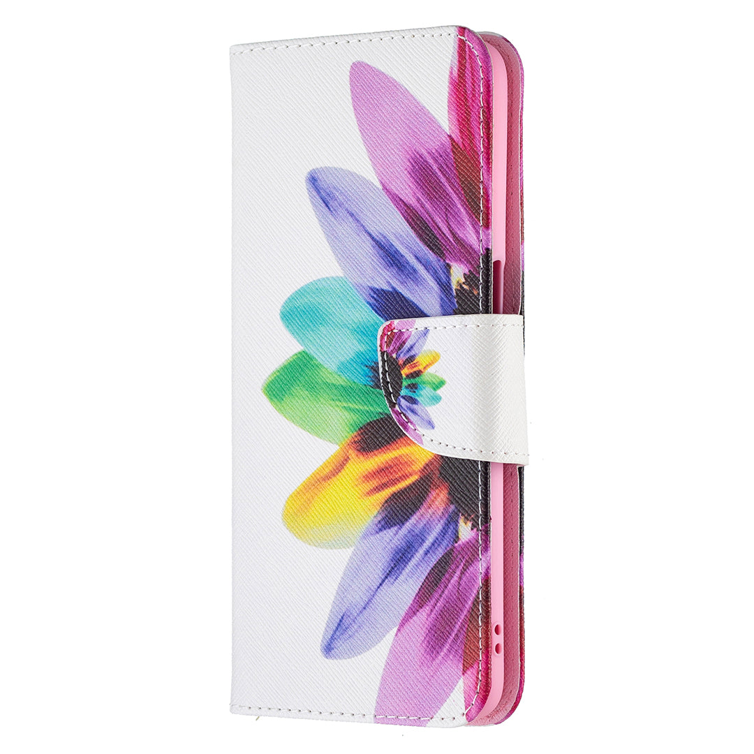 Pattern Printing Good Hand -Hold Feeling Leather Wallet Stand Case for Oppo A74 5G/A93 5G/A54 5G