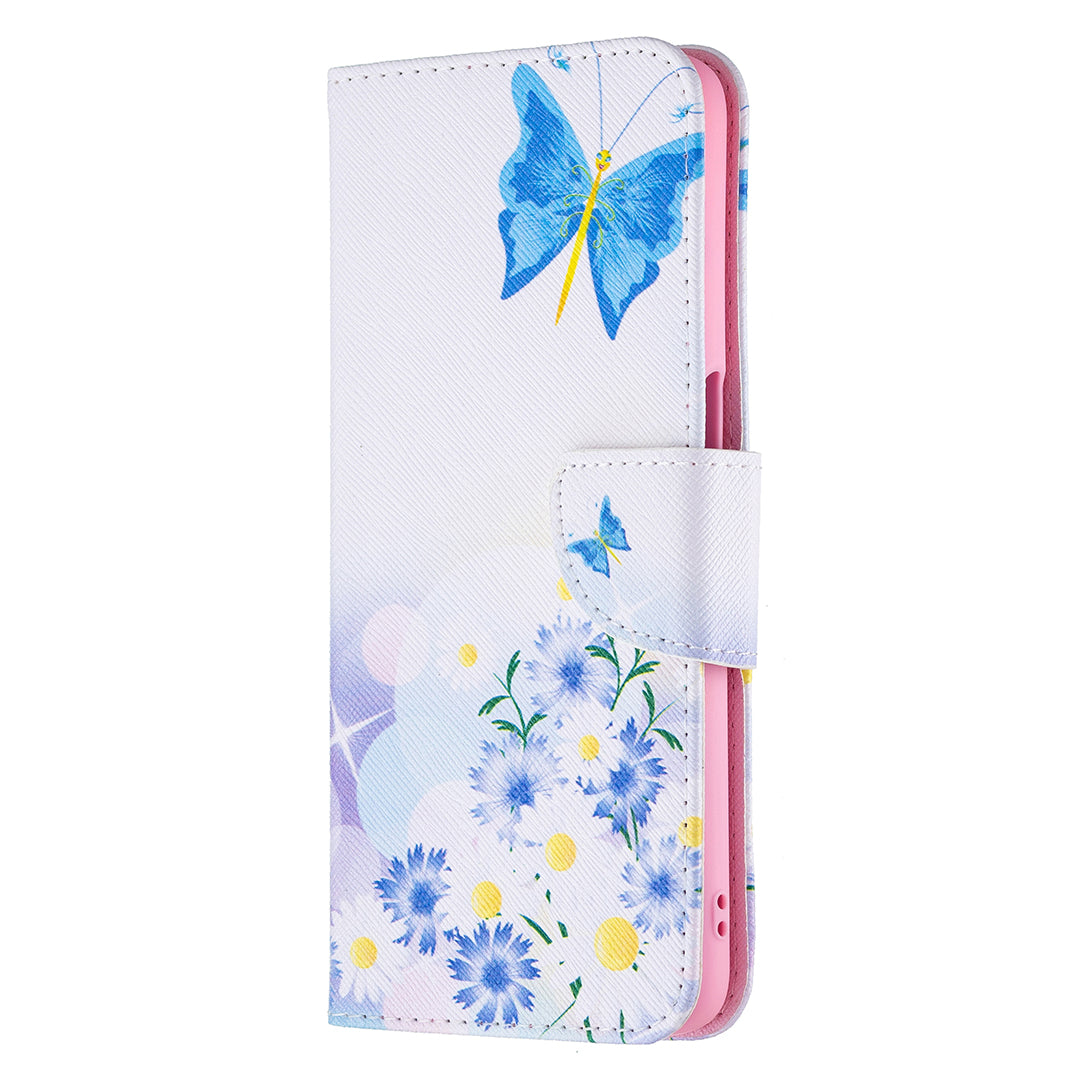 Pattern Printing Good Hand -Hold Feeling Leather Wallet Stand Case for Oppo A74 5G/A93 5G/A54 5G