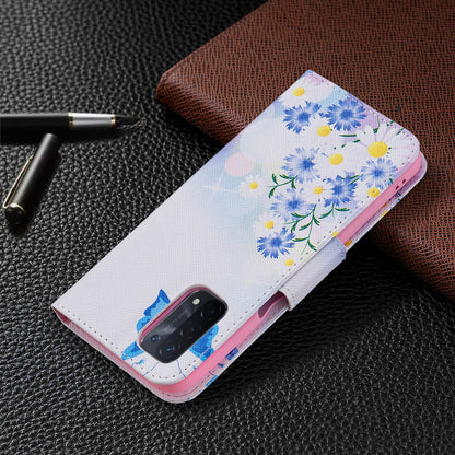 Pattern Printing Good Hand -Hold Feeling Leather Wallet Stand Case for Oppo A74 5G/A93 5G/A54 5G