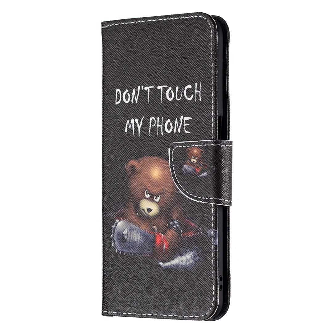 Pattern Printing Good Hand -Hold Feeling Leather Wallet Stand Case for Oppo A74 5G/A93 5G/A54 5G