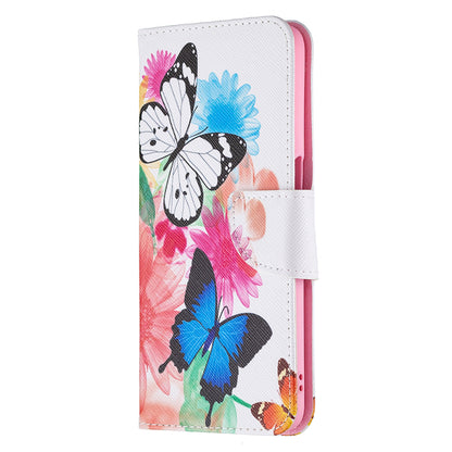 Pattern Printing Good Hand -Hold Feeling Leather Wallet Stand Case for Oppo A74 5G/A93 5G/A54 5G