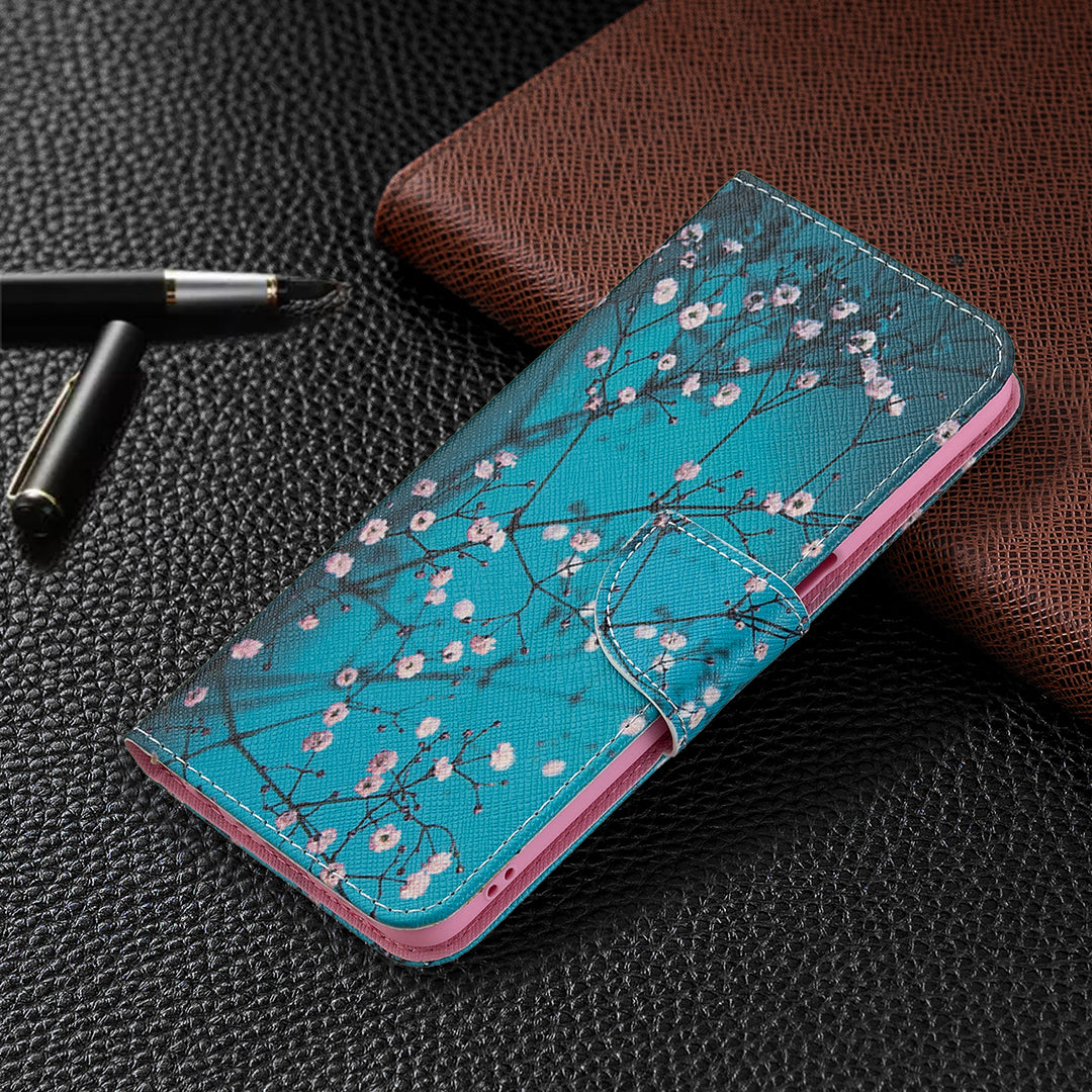 Pattern Printing Good Hand -Hold Feeling Leather Wallet Stand Case for Oppo A74 5G/A93 5G/A54 5G