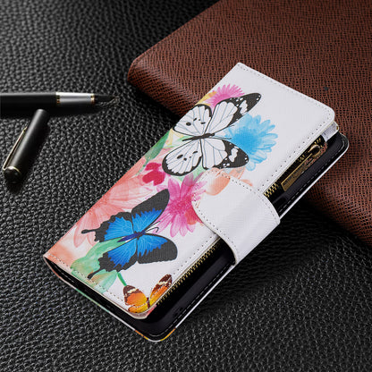 Shock-Absorbed Zippered Wallet Design BF03 Pattern Printing Full Protection Leather Stand Phone Cover for Oppo A74 5G/A93 5G/A54 5G