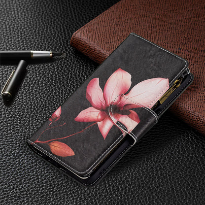 Shock-Absorbed Zippered Wallet Design BF03 Pattern Printing Full Protection Leather Stand Phone Cover for Oppo A74 5G/A93 5G/A54 5G