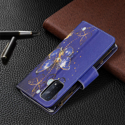 Shock-Absorbed Zippered Wallet Design BF03 Pattern Printing Full Protection Leather Stand Phone Cover for Oppo A74 5G/A93 5G/A54 5G