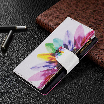 Shock-Absorbed Zippered Wallet Design BF03 Pattern Printing Full Protection Leather Stand Phone Cover for Oppo A74 5G/A93 5G/A54 5G