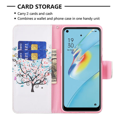 Wallet Design Drop-Resistant Pattern Printing Magnetic Leather Case with Adjustable Stand for Oppo A54 4G/A55 5G