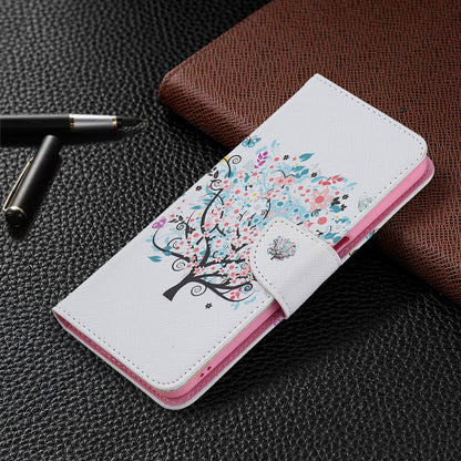 Wallet Design Drop-Resistant Pattern Printing Magnetic Leather Case with Adjustable Stand for Oppo A54 4G/A55 5G