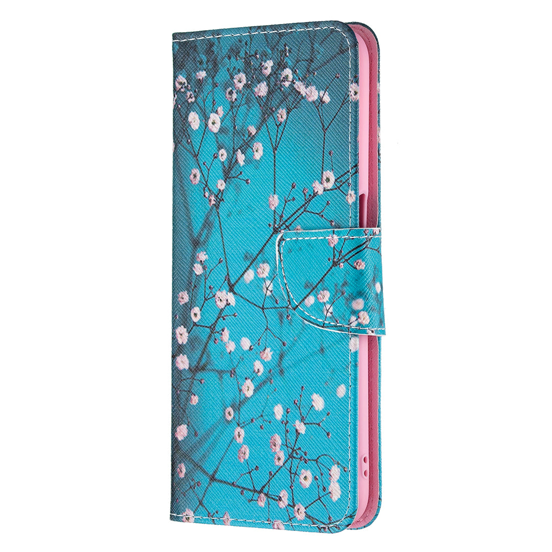 Wallet Design Drop-Resistant Pattern Printing Magnetic Leather Case with Adjustable Stand for Oppo A54 4G/A55 5G