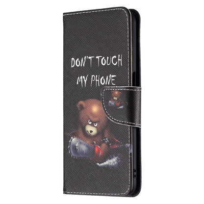 Wallet Design Drop-Resistant Pattern Printing Magnetic Leather Case with Adjustable Stand for Oppo A54 4G/A55 5G