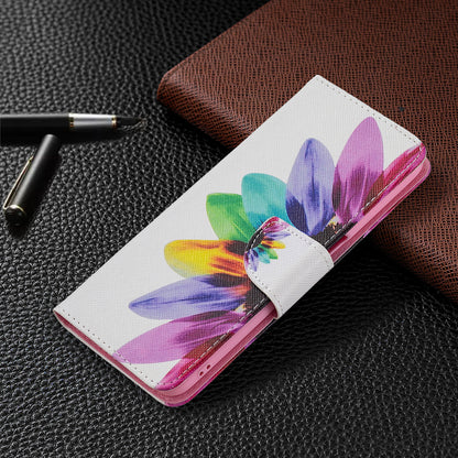 Wallet Design Drop-Resistant Pattern Printing Magnetic Leather Case with Adjustable Stand for Oppo A54 4G/A55 5G