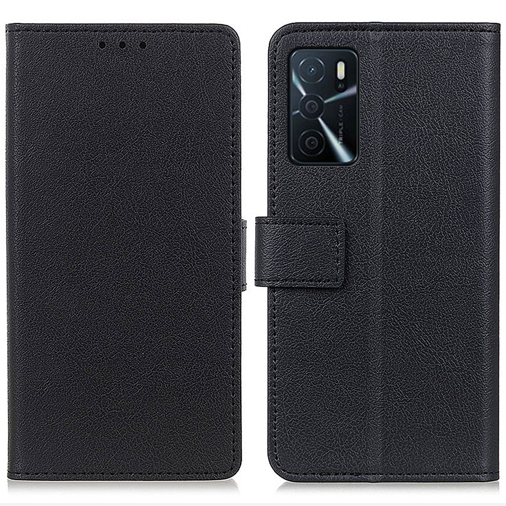 Full Protective Scratch-proof Leather Wallet Stand Case Phone Cover for Oppo A16/A16s/A54s