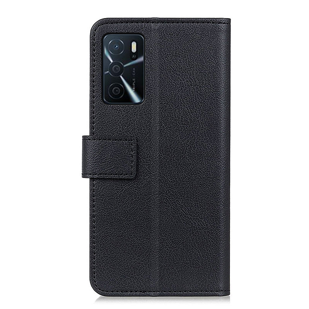 Full Protective Scratch-proof Leather Wallet Stand Case Phone Cover for Oppo A16/A16s/A54s