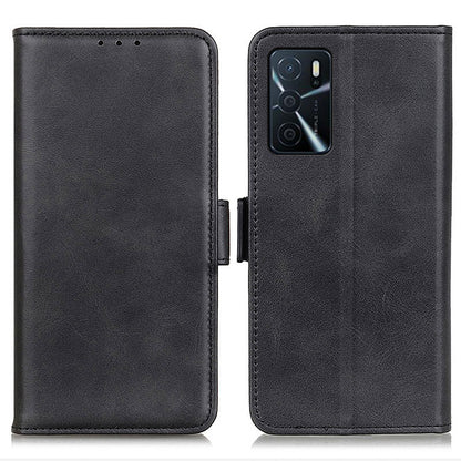 Sided Magnetic Clasp Design Drop-Proof Leather Case Wallet Stand Cover for Oppo A16/A16s/A54s