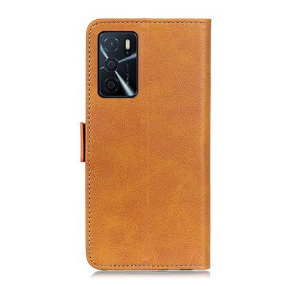 Sided Magnetic Clasp Design Drop-Proof Leather Case Wallet Stand Cover for Oppo A16/A16s/A54s