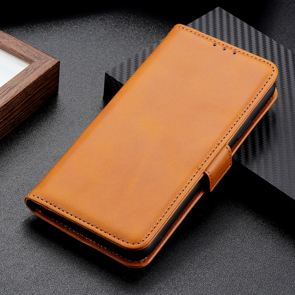 Sided Magnetic Clasp Design Drop-Proof Leather Case Wallet Stand Cover for Oppo A16/A16s/A54s