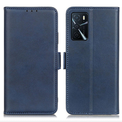 Sided Magnetic Clasp Design Drop-Proof Leather Case Wallet Stand Cover for Oppo A16/A16s/A54s