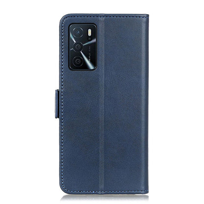 Sided Magnetic Clasp Design Drop-Proof Leather Case Wallet Stand Cover for Oppo A16/A16s/A54s