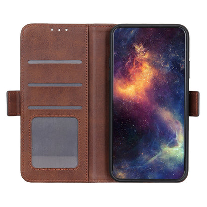 Sided Magnetic Clasp Design Drop-Proof Leather Case Wallet Stand Cover for Oppo A16/A16s/A54s