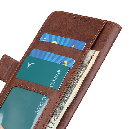 Sided Magnetic Clasp Design Drop-Proof Leather Case Wallet Stand Cover for Oppo A16/A16s/A54s