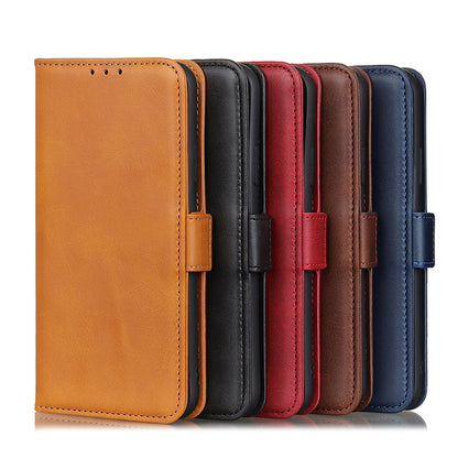 Sided Magnetic Clasp Design Drop-Proof Leather Case Wallet Stand Cover for Oppo A16/A16s/A54s