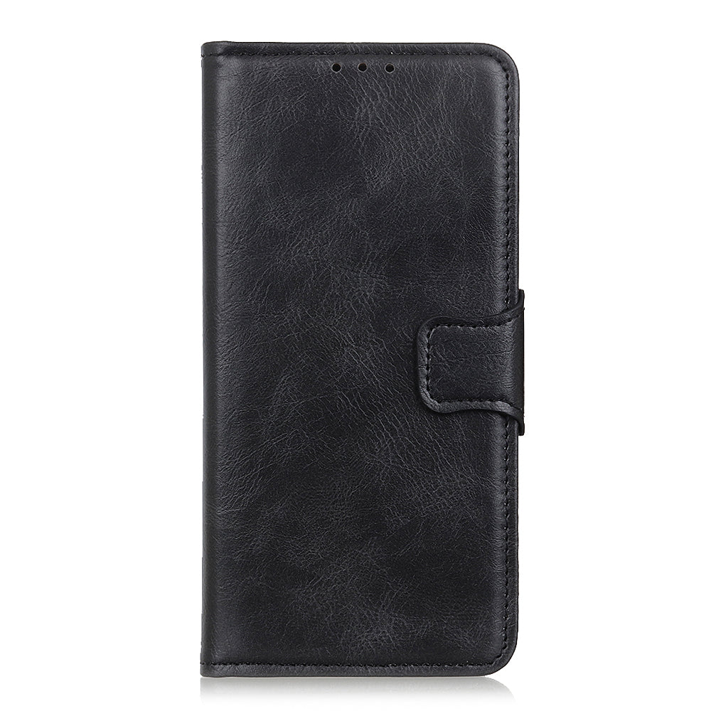 Crazy Horse PU Leather Wallet Protective Case Shell with Stand for Oppo A16/A16s/A54s