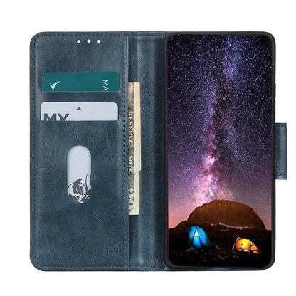 Crazy Horse PU Leather Wallet Protective Case Shell with Stand for Oppo A16/A16s/A54s