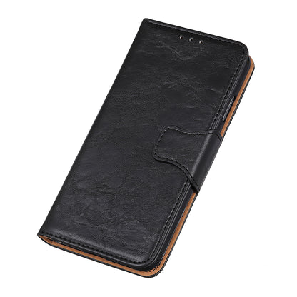 Split Leather Case Crazy Horse Style Phone Shell with Wallet and Stand for Oppo A16/A16s/A54s