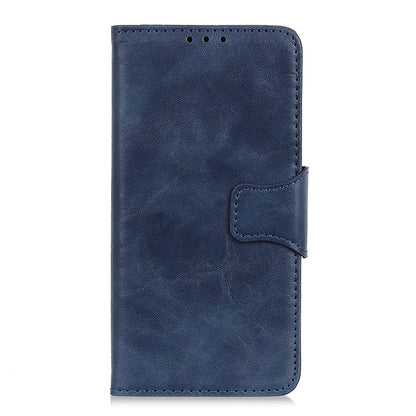 Split Leather Case Crazy Horse Style Phone Shell with Wallet and Stand for Oppo A16/A16s/A54s